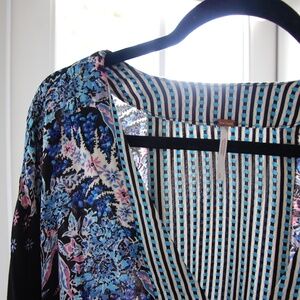 Free People Flowy Printed Blouse